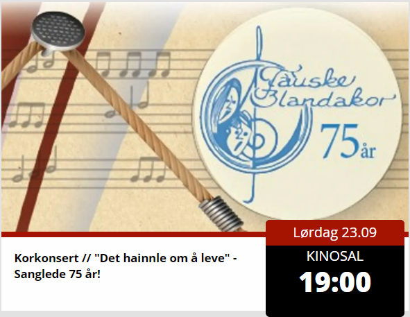 Read more about the article Billetter til 75-årsjubileumskonsert selges på fauskekino.no!
