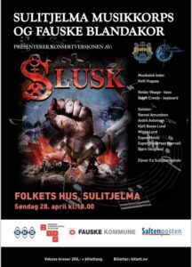 Read more about the article Kom på Slusk-konsert på Folkets Hus i Sulitjelma, 28. april!