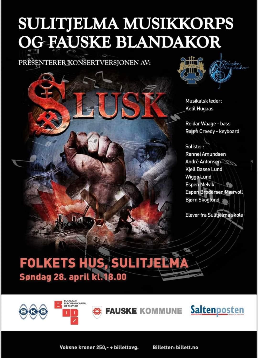 You are currently viewing Kom på Slusk-konsert på Folkets Hus i Sulitjelma, 28. april!